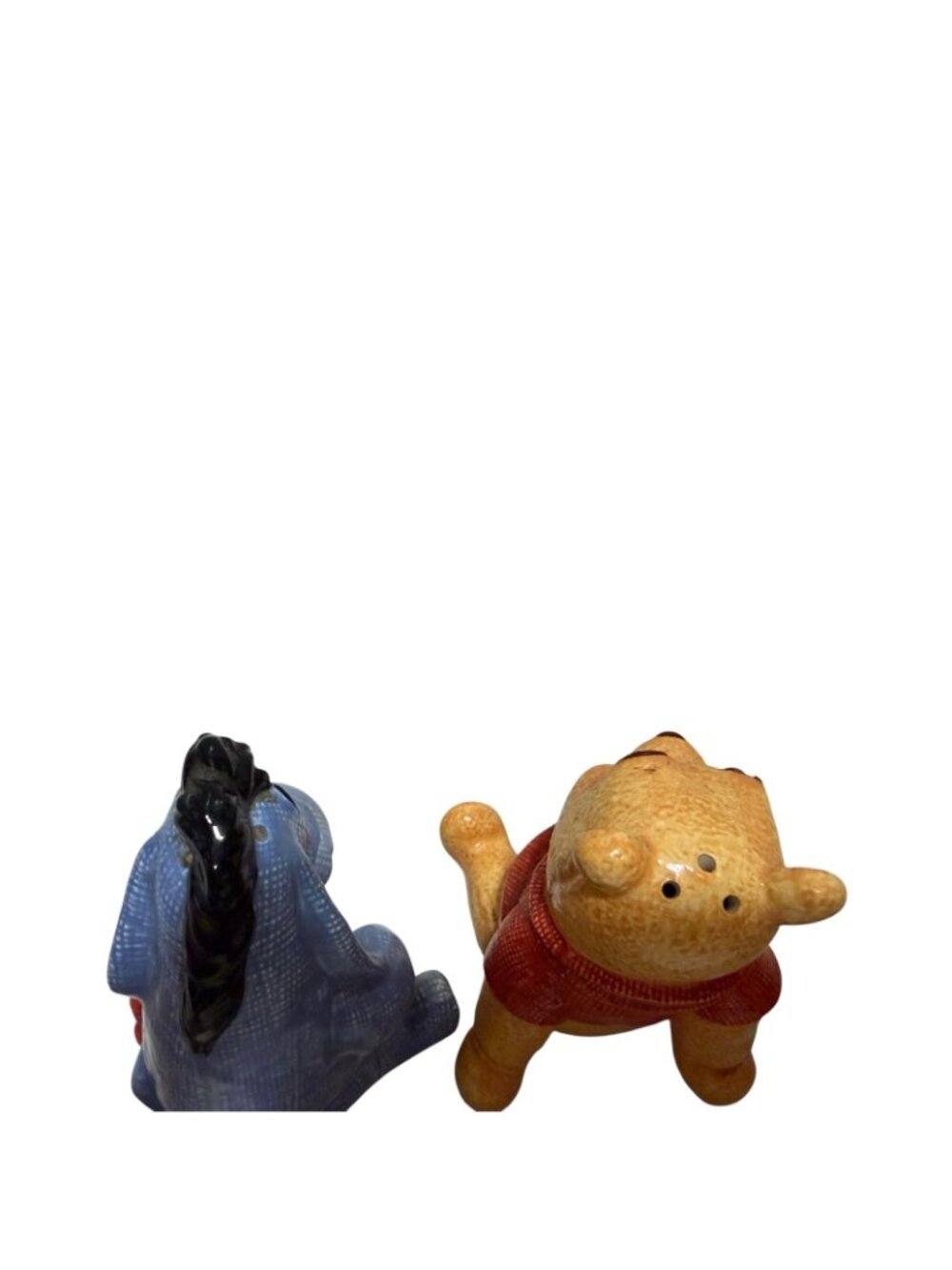 Winnie The Pooh & Eeyore Ceramic Salt & Pepper Shakers Vintage Disney 3.5" - Picture 5 of 9